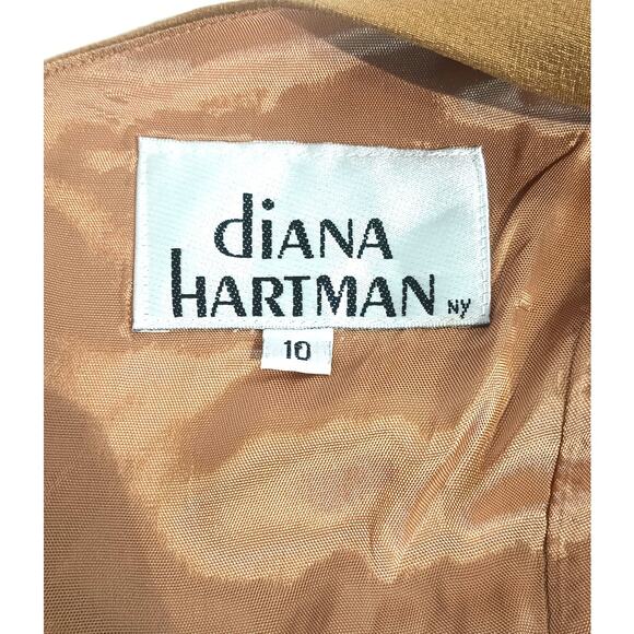 VTG LINDA HARTMAN SILK Gold Tank Sleeve A-Line Hem Dress Size 10 - Picture 5 of 9